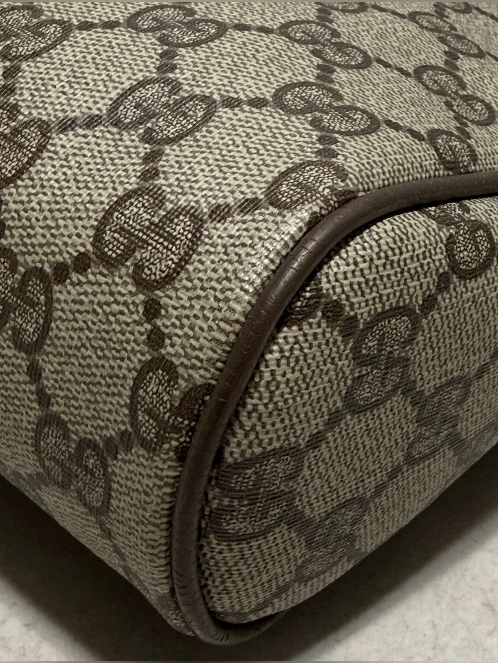 GUCCI Vintage GG Supreme Web Sherry Line Clutch Bag